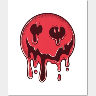 Melting Dark Smiley Posters and Art